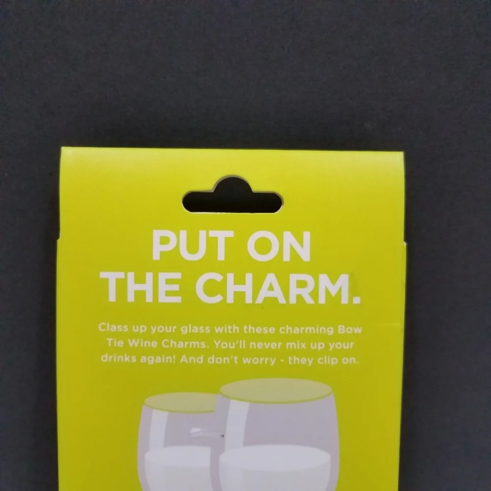 Bowtie Wine Charms Set of 6